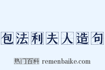 包法利夫人造句是什么意思的图片